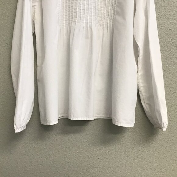 VELVET Graham & Spencer White Pintuck Blouse High Neck Women’s Size XL - Picture 3 of 10